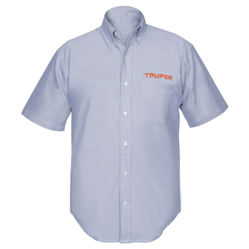 CAM-AZ-CXXXL Camisa azul para caballero, manga corta talla XXXG, Truper