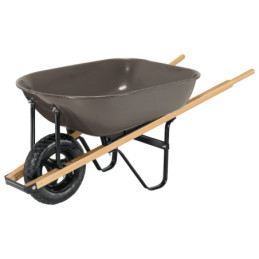 CAP-5WNDG Carretilla 5.5 ft3 gris Neumática bastidores madera, Pretul