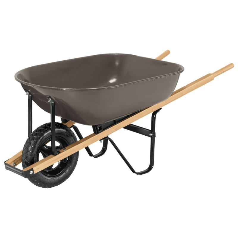 CAP-5WNDG Carretilla 5.5 ft3 gris Neumática bastidores madera, Pretul