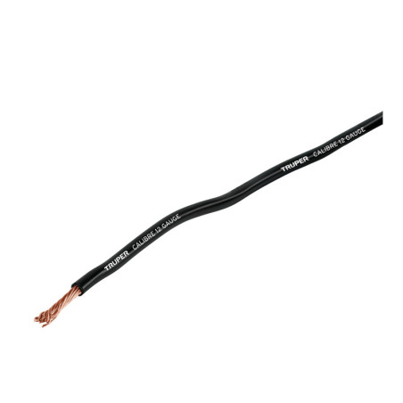 CAPRI-12N Carrete con 3.5 m de cable primario negro calibre 12, Truper