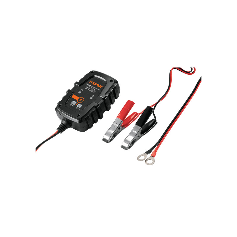 CARBA-1 Cargador de 1 A para baterías de 6 y 12V, Truper