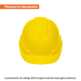 CAS-AI Casco de seguridad ventilado, ajuste de matraca, amarillo