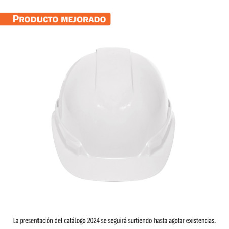 CAS-BI Casco de seguridad ventilado, ajuste de matraca, blanco