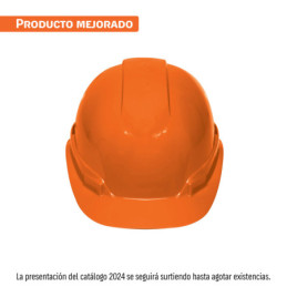 CAS-NI Casco de seguridad ventilado, ajuste de matraca, naranja