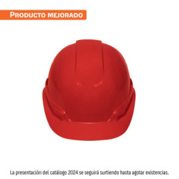 CAS-RI Casco de seguridad ventilado, ajuste de matraca, rojo