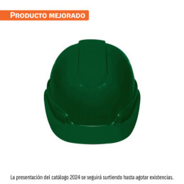 CAS-VI Casco de seguridad ventilado, ajuste de matraca, verde
