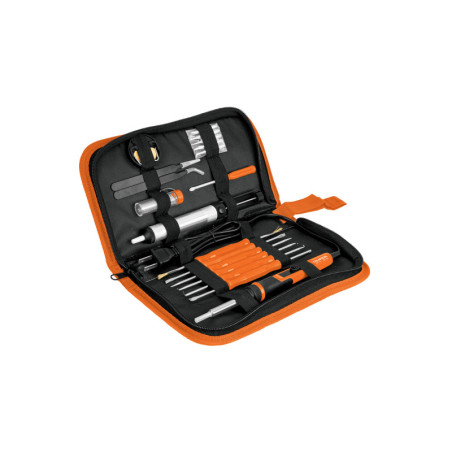 CAU-25ERK Kit soldadura electrónica con cautín de 25 W, temp regulable