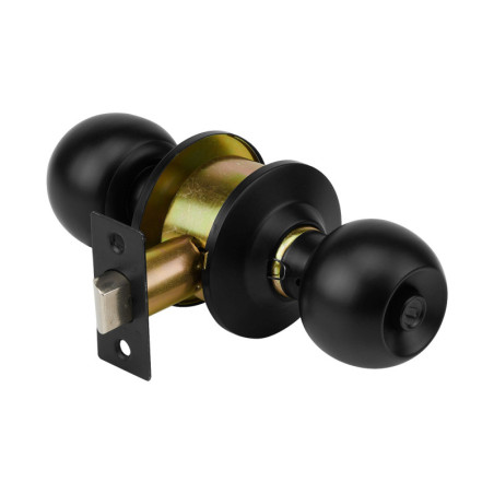 CEPO-61B Cerradura pomo, negro, esfera, baño, Hermex