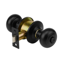 CEPO-62B Cerradura pomo, negro, oval, baño, Hermex