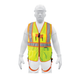 CHS-700VA Chaleco de seguridad para arnés, alta visibilidad, verde