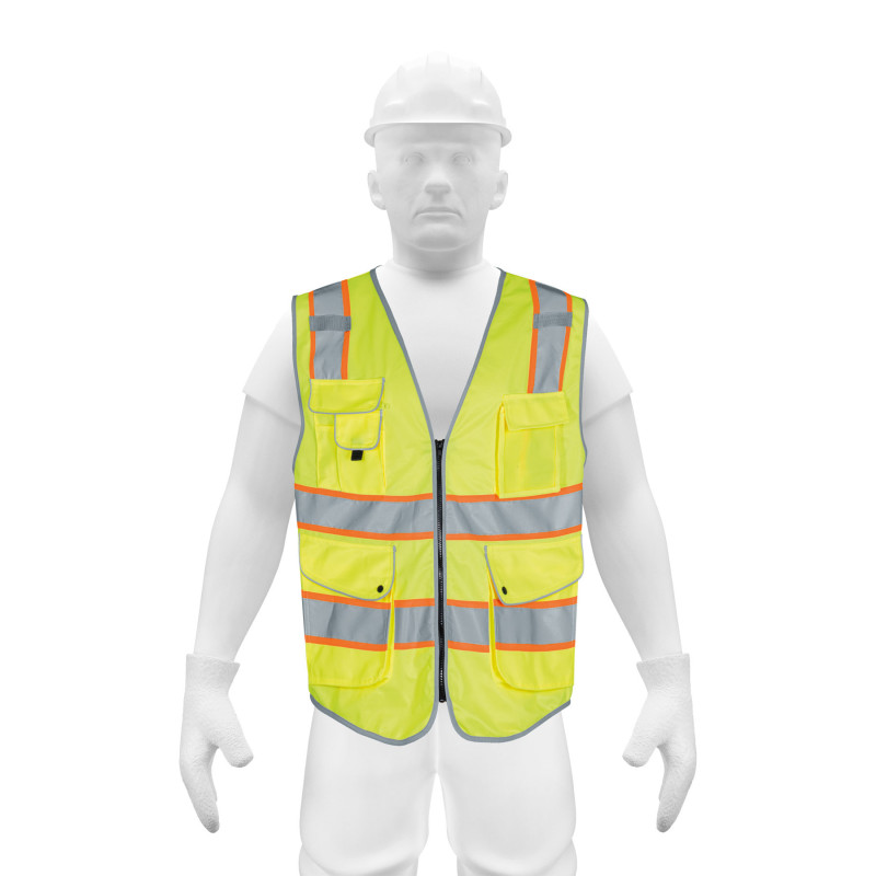 CHS-900V-L Chaleco de seguridad de alta visibilidad, verde, grande
