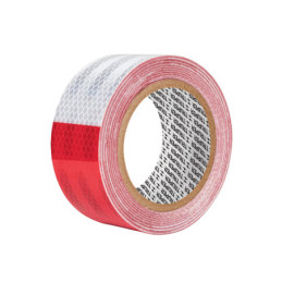 CIREF-9 Rollo de 9 m x 2' de cinta reflejante de PVC, Truper