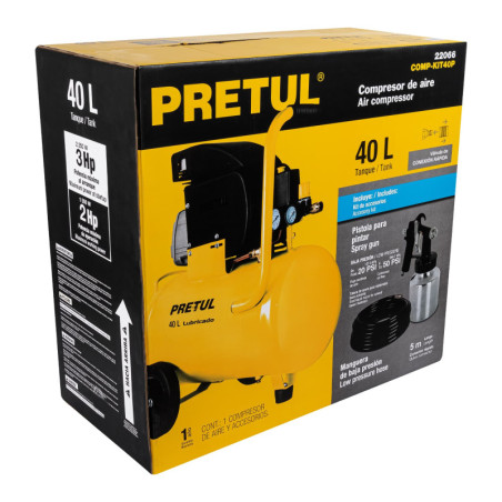 CJ-COMP-KIT40P Caja de empaque de repuesto para COMP-KIT40P, Pretul