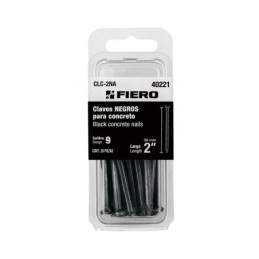 CLC-2NA Blíster con 20 clavos negros para concreto 2', Fiero
