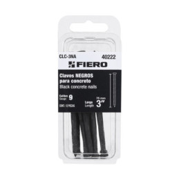 CLC-3NA Blíster con 12 clavos negros para concreto 3', Fiero