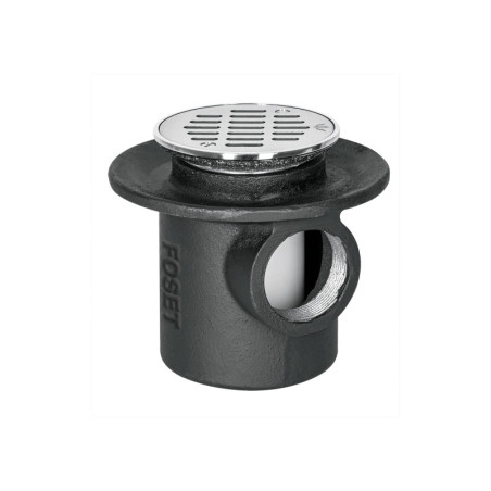 CO-23 Coladera de hierro de una boca para piso, rejilla inox