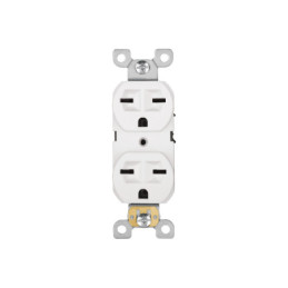 CODO-CHSB Contacto dúplex, cara de chino, Standard, blanco, Volteck