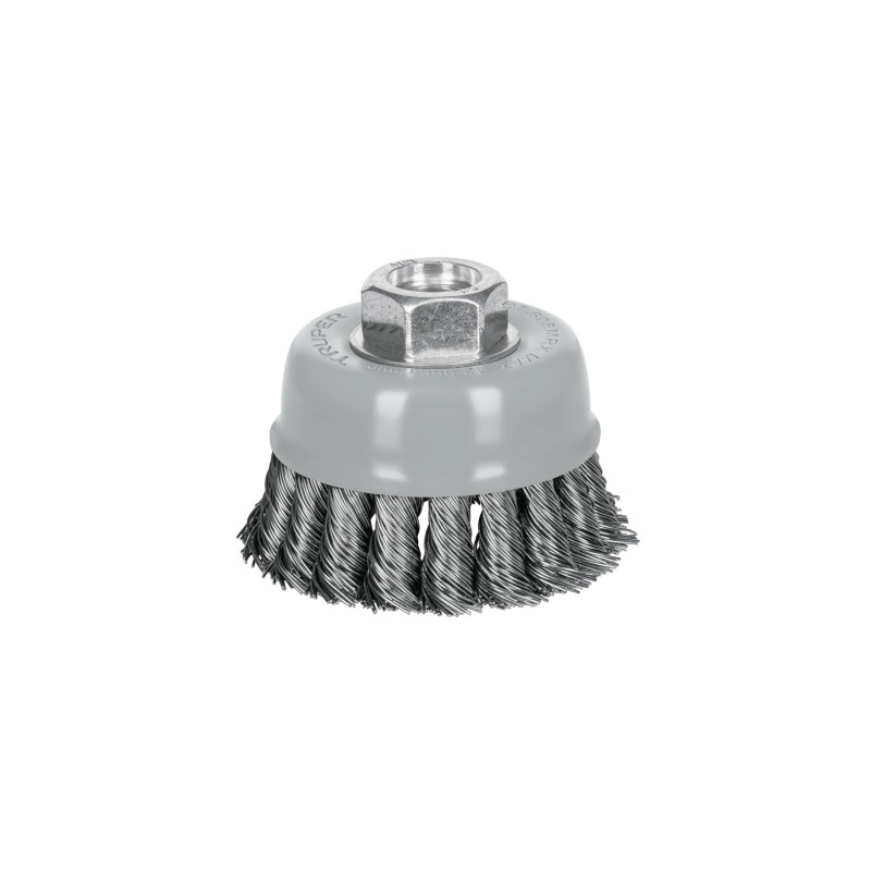 CT-608MRX Carda copa 3' alambre trenzado grueso, Multi-rosca, Truper