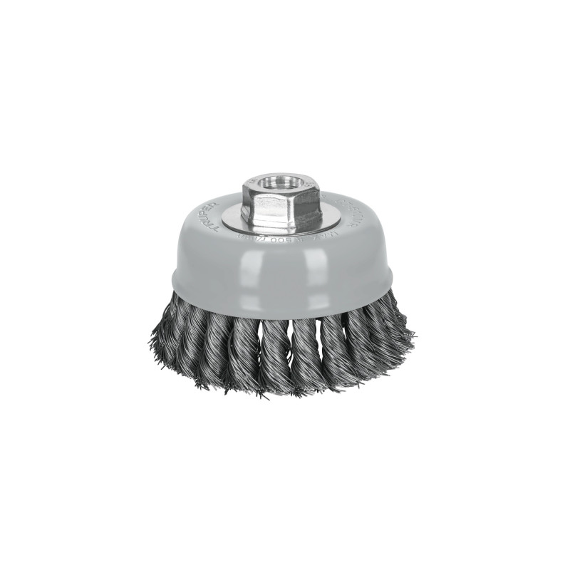 CT-610MR Carda copa 4' alambre trenzado fino, Multi-rosca, Truper