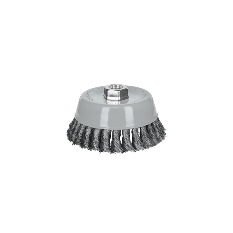 CT-612MR Carda copa 5' alambre trenzado fino, Multi-rosca, Truper