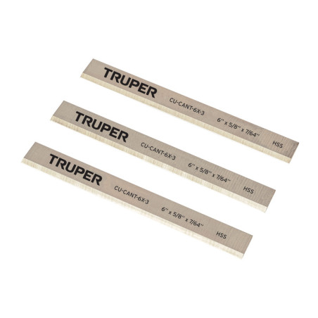 CU-CANT-6X-3 Caja con 3 cuchillas para canteadora CANT-6X, Truper