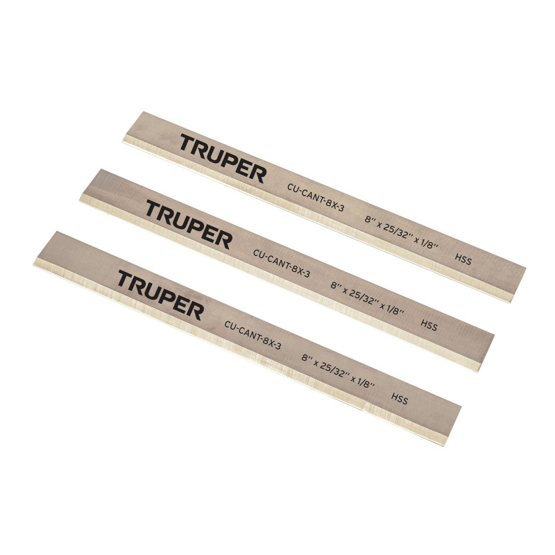 CU-CANT-8X-3 Caja con 3 cuchillas para canteadora CANT-8X, Truper