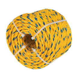 CUE-061K Kilo de cuerda torcida de polipropileno amarilla de 6 mm