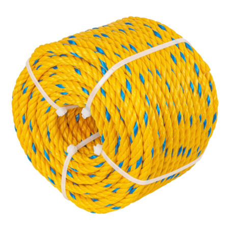 CUE-081 Metro de cuerda amarilla de 8 mm en rollo de 32 m, Fiero