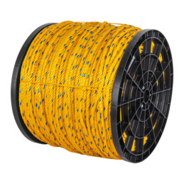 CUE-10M Metro de cuerda amarilla de 10 mm en rollo de 440 m, Fiero
