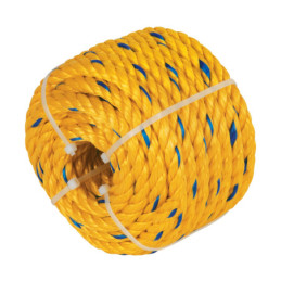 CUE-131K Kilo de cuerda torcida de polipropileno amarilla de 13 mm