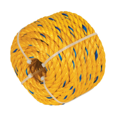 CUE-131K Kilo de cuerda torcida de polipropileno amarilla de 13 mm