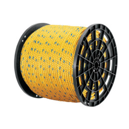 CUE-13M Metro de cuerda amarilla de 13 mm en rollo de 390 m, Fiero