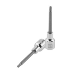 D-1205-BL Dado punta larga bristol M5, cuadro 1/2', Truper