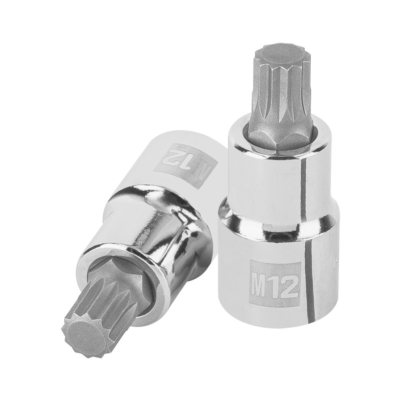 D-1212-BC Dado punta corta bristol M12, cuadro 1/2', Truper
