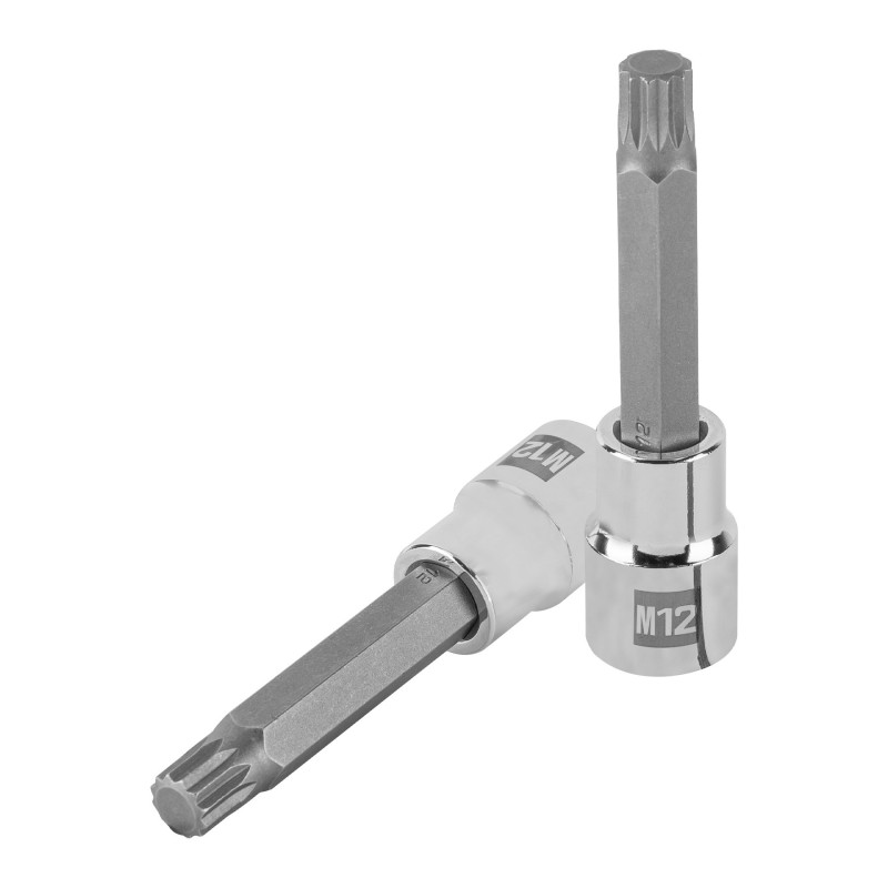 D-1212-BL Dado punta larga bristol M12, cuadro 1/2', Truper