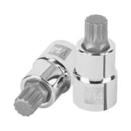 D-1214-BC Dado punta corta bristol M14, cuadro 1/2', Truper