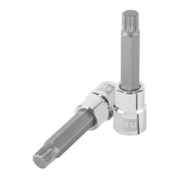 D-1214-BL Dado punta larga bristol M14, cuadro 1/2', Truper