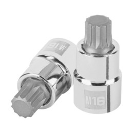 D-1216-BC Dado punta corta bristol M16, cuadro 1/2', Truper