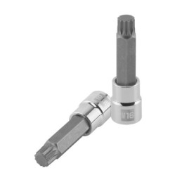D-1216-BL Dado punta larga bristol M16, cuadro 1/2', Truper
