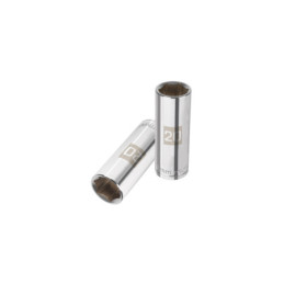 D-1220-ML Dado largo de 20 mm, 6 puntas, cuadro 1/2', Truper