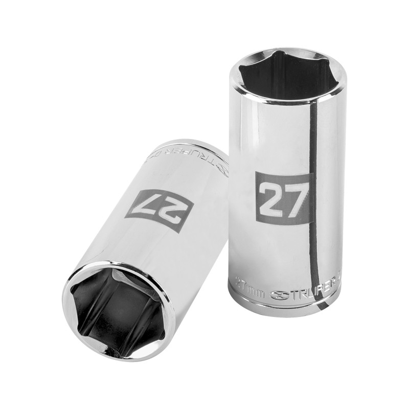 D-1227-ML Dado largo de 27 mm, 6 puntas, cuadro 1/2', Truper