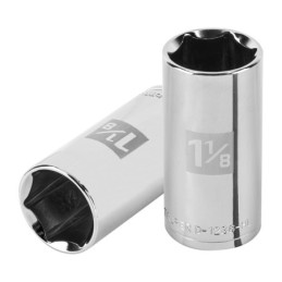 D-1236-HL Dado largo de 1-1/8', 6 puntas, cuadro 1/2', Truper