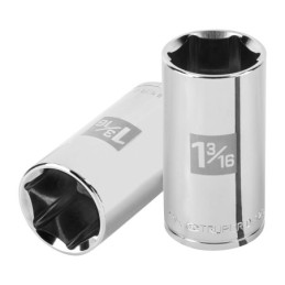D-1238-HL Dado largo de 1-3/16', 6 puntas, cuadro 1/2', Truper