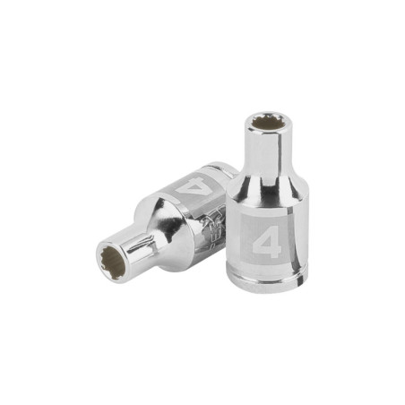 D-1404-BM Dado de 4 mm, 12 puntas, cuadro 1/4', Truper