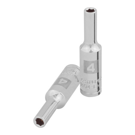 D-1404-LM Dado largo de 4 mm, 6 puntas, cuadro 1/4', Truper