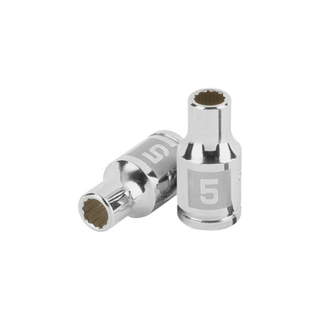 D-1405-BM Dado de 5 mm, 12 puntas, cuadro 1/4', Truper