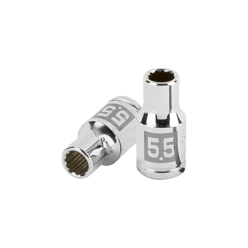 D-14055-BM Dado de 5.5 mm, 12 puntas, cuadro 1/4', Truper