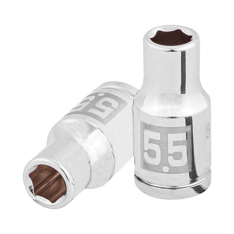 D-14055-M Dado de 5.5 mm, 6 puntas, cuadro 1/4', Truper