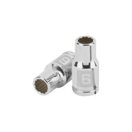 D-1406-BM Dado de 6 mm, 12 puntas, cuadro 1/4', Truper