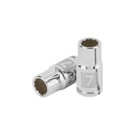 D-1407-BM Dado de 7 mm, 12 puntas, cuadro 1/4', Truper